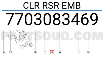 Renault 7703083469 CLR RSR EMB