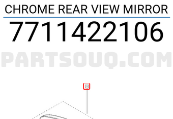 Renault 7711422106 ESPEJO RETROVISOR CROMADO