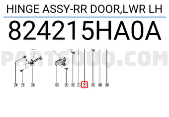 Renault 824215HA0A HINGE ASSY-RR DOOR,LWR LH