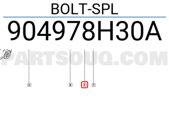 Renault 904978H30A BOLT-SPL