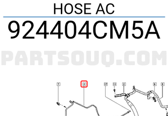 Renault 924404CM5A HOSE AC
