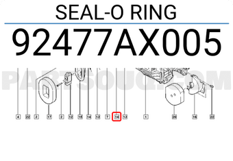 Renault 92477AX005 SEAL-O RING