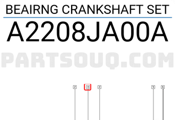 Renault A2208JA00A BEAIRNG CRANKSHAFT SET