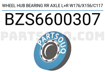 SCHNIEDER BZS6600307 WHEEL HUB BEARING RR AXLE L+R W176/X156/C117
