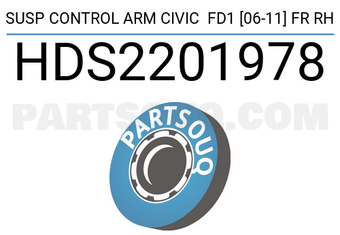 SCHNIEDER HDS2201978 SUSP CONTROL ARM CIVIC FD1 [06-11] FR RH