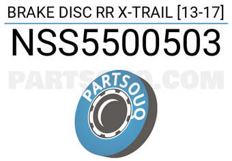 SCHNIEDER NSS5500503 BRAKE DISC RR X-TRAIL [13-17]