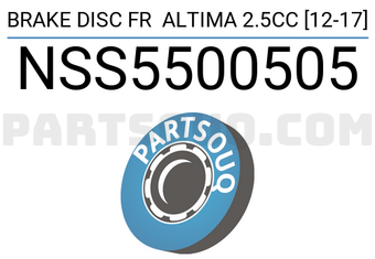 SCHNIEDER NSS5500505 BRAKE DISC FR ALTIMA 2.5CC [12-17]