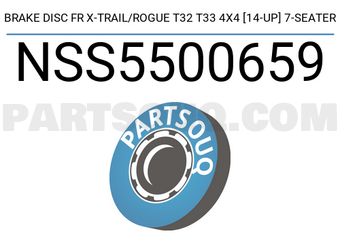 SCHNIEDER NSS5500659 BRAKE DISC FR X-TRAIL/ROGUE T32 T33 4X4 [14-UP] 7-SEATER