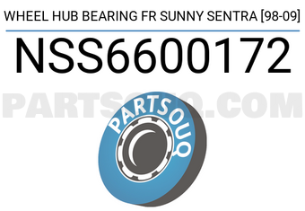 SCHNIEDER NSS6600172 WHEEL HUB BEARING FR SUNNY SENTRA [98-09]
