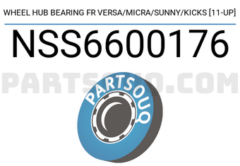 SCHNIEDER NSS6600176 WHEEL HUB BEARING FR VERSA/MICRA/SUNNY/KICKS [11-UP]