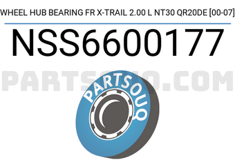 SCHNIEDER NSS6600177 WHEEL HUB BEARING FR X-TRAIL 2.00 L NT30 QR20DE [00-07]