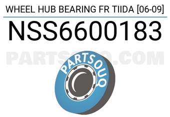 SCHNIEDER NSS6600183 WHEEL HUB BEARING FR TIIDA [06-09]