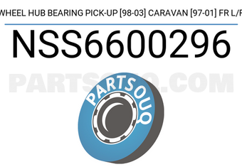 SCHNIEDER NSS6600296 WHEEL HUB BEARING PICK-UP [98-03] CARAVAN [97-01] FR L/R