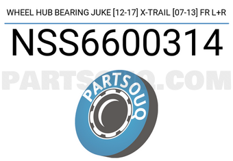 SCHNIEDER NSS6600314 WHEEL HUB BEARING JUKE [12-17] X-TRAIL [07-13] FR L+R