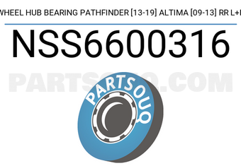 SCHNIEDER NSS6600316 WHEEL HUB BEARING PATHFINDER [13-19] ALTIMA [09-13] RR L+R