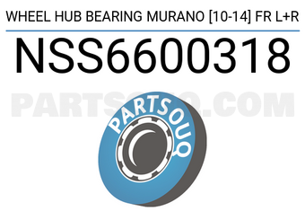 SCHNIEDER NSS6600318 WHEEL HUB BEARING MURANO [10-14] FR L+R