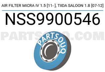 SCHNIEDER NSS9900546 AIR FILTER MICRA IV 1.5 [11- ], TIIDA SALOON 1.8 [07-12]