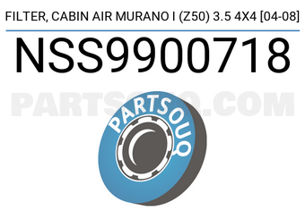 SCHNIEDER NSS9900718 FILTER, CABIN AIR MURANO I (Z50) 3.5 4X4 [04-08]