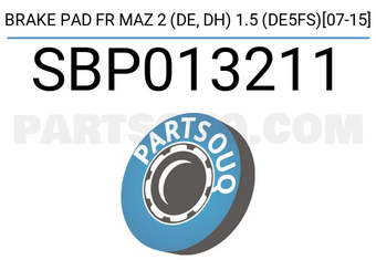 SCHNIEDER SBP013211 BRAKE PAD FR MAZ 2 (DE, DH) 1.5 (DE5FS)[07-15]