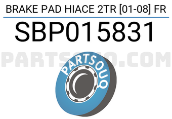 SCHNIEDER SBP015831 BRAKE PAD HIACE 2TR [01-08] FR