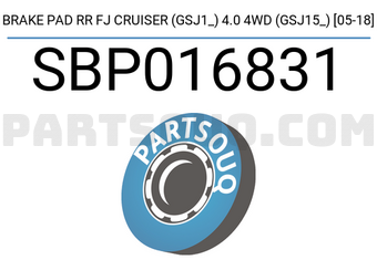 SCHNIEDER SBP016831 BRAKE PAD RR FJ CRUISER (GSJ1_) 4.0 4WD (GSJ15_) [05-18]