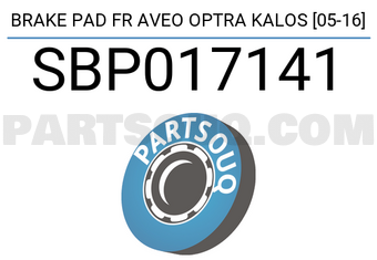 SCHNIEDER SBP017141 BRAKE PAD FR AVEO OPTRA KALOS [05-16]