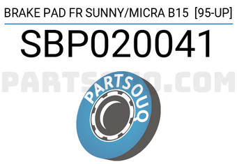 SCHNIEDER SBP020041 BRAKE PAD FR SUNNY/MICRA B15 [95-UP]