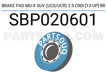 SCHNIEDER SBP020601 BRAKE PAD MU-X SUV (UCS/UCR) 2.5 CRDI [13-UP] RR