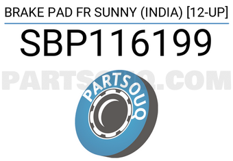 SCHNIEDER SBP116199 BRAKE PAD FR SUNNY (INDIA) [12-UP]