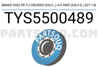 SCHNIEDER TYS5500489 BRAKE DISC FR FJ CRUISER (GSJ1_) 4.0 4WD (GSJ15_) [07-14]