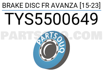SCHNIEDER TYS5500649 BRAKE DISC FR AVANZA [15-23]