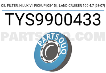 SCHNIEDER TYS9900433 OIL FILTER, HILUX VII PICKUP [05-15] , LAND CRUISER 100 4.7 [98-07]