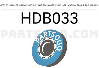 SNR HDB033 HDB033 32207A/SET1056/VKHB2018 015919 32499-0079 WHEEL APPLICATION SINGLE TRB JAPAN SNR