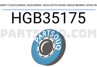SNR HGB35175 HGB35175,40202-EM00A; 40202-EM30C; 40202-ZW70A WHEEL SINGLE BEARING JAPAN SNR