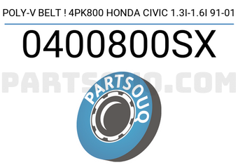 STELLOX 0400800SX poly-v belt ! 4PK800 Honda Civic 1.3i-1.6i 91-01