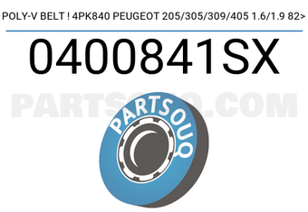 STELLOX 0400841SX poly-v belt ! 4PK840 Peugeot 205/305/309/405 1.6/1.9 82>
