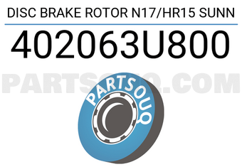 SUMIMOTO 402063U800 DISC BRAKE ROTOR N17/HR15 SUNN
