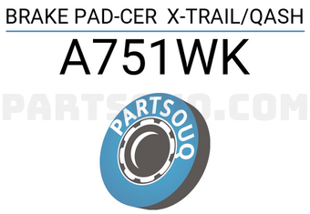 SUMIMOTO A751WK BRAKE PAD-CER X-TRAIL/QASH