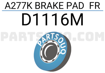 SUPERGRIP D1116M A277K BRAKE PAD FR