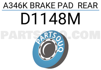 SUPERGRIP D1148M A346K BRAKE PAD REAR