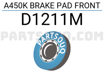 SUPERGRIP D1211M A450K BRAKE PAD FRONT