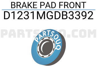 SUPERGRIP D1231MGDB3392 BRAKE PAD FRONT