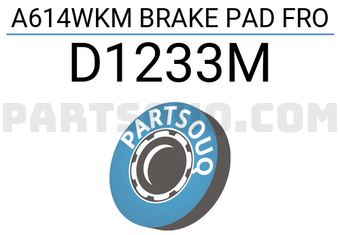 SUPERGRIP D1233M A614WKM BRAKE PAD FRO