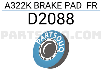 SUPERGRIP D2088 A322K BRAKE PAD FR