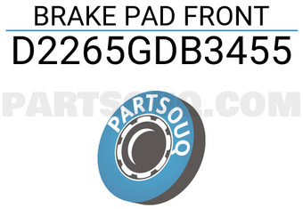 SUPERGRIP D2265GDB3455 BRAKE PAD FRONT