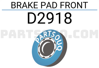 SUPERGRIP D2918 BRAKE PAD FRONT