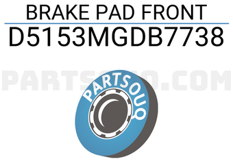 SUPERGRIP D5153MGDB7738 BRAKE PAD FRONT