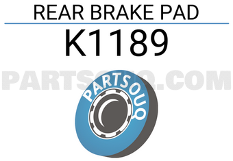 SUPERGRIP K1189 REAR BRAKE PAD