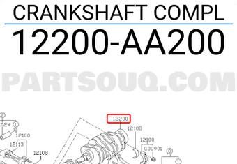 Subaru 12200AA200 KOMPLETTE KURBELWELLE