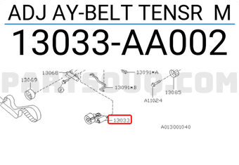 Subaru 13033AA002 ADJ AY-BELT TENSR M
